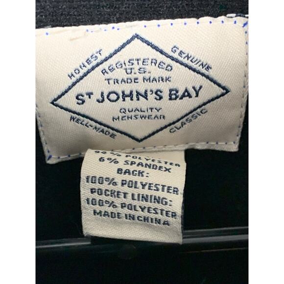 St. Johns Bay Mens Blue Vest Size M Polyester/Spandex Blend Zipper Closure - Picture 4 of 8